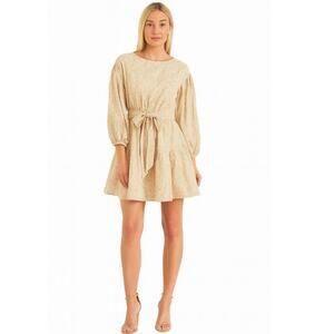 Andamane Doina Mini Dress Small Tan NEW